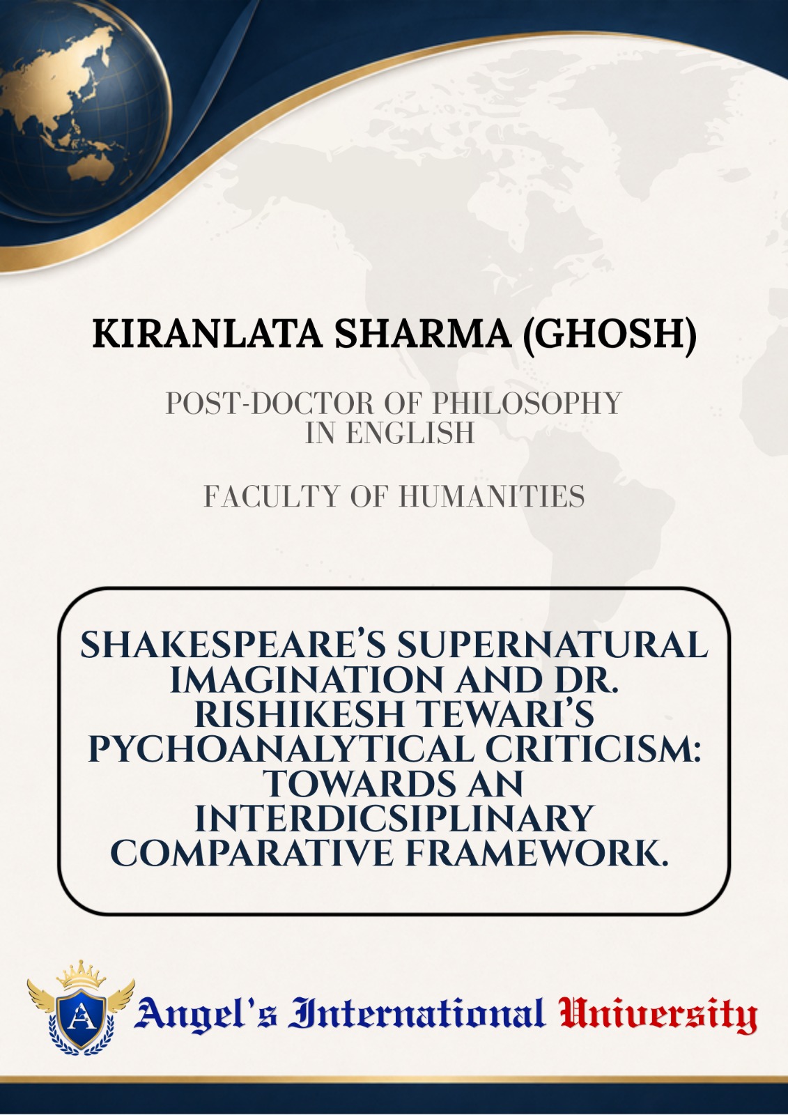 Dr. Kiran Lata Sharma (Ghosh)